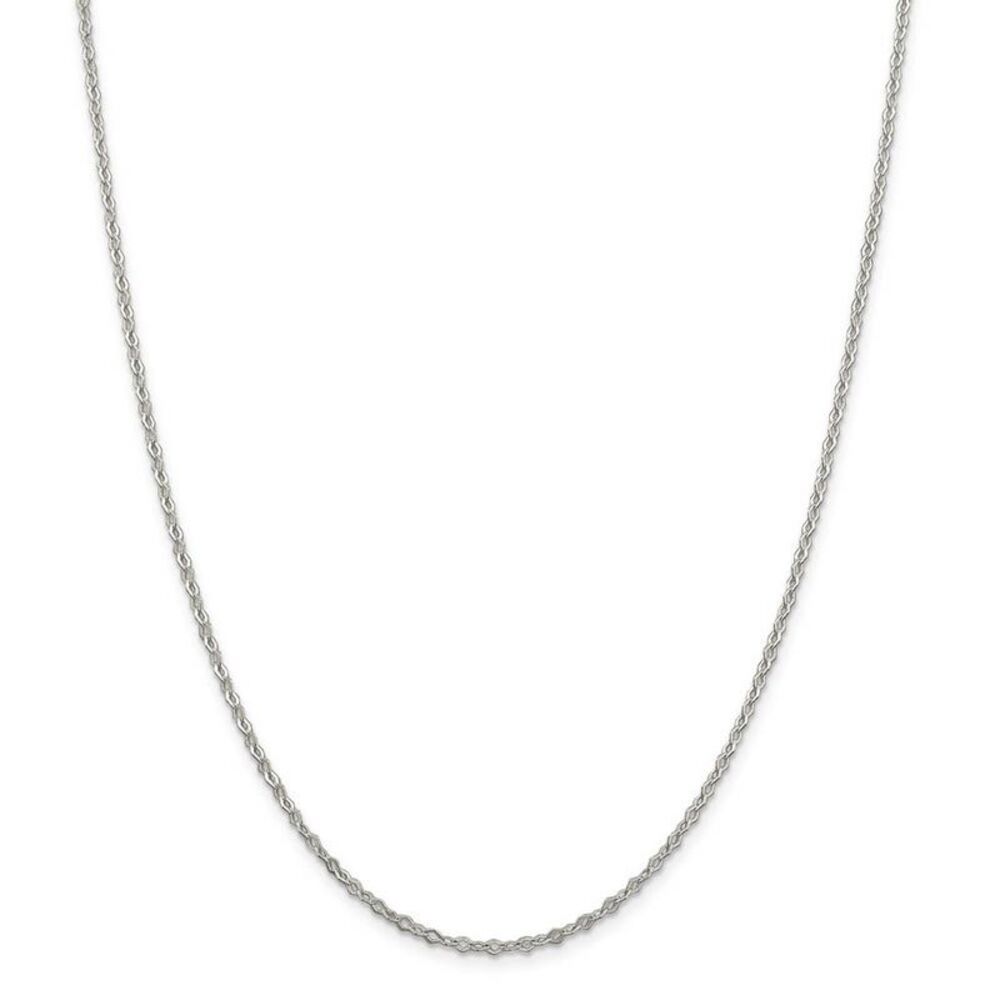 2.25mm Sterling Silver, Fancy Pendant Chain Necklace, 18 Inch